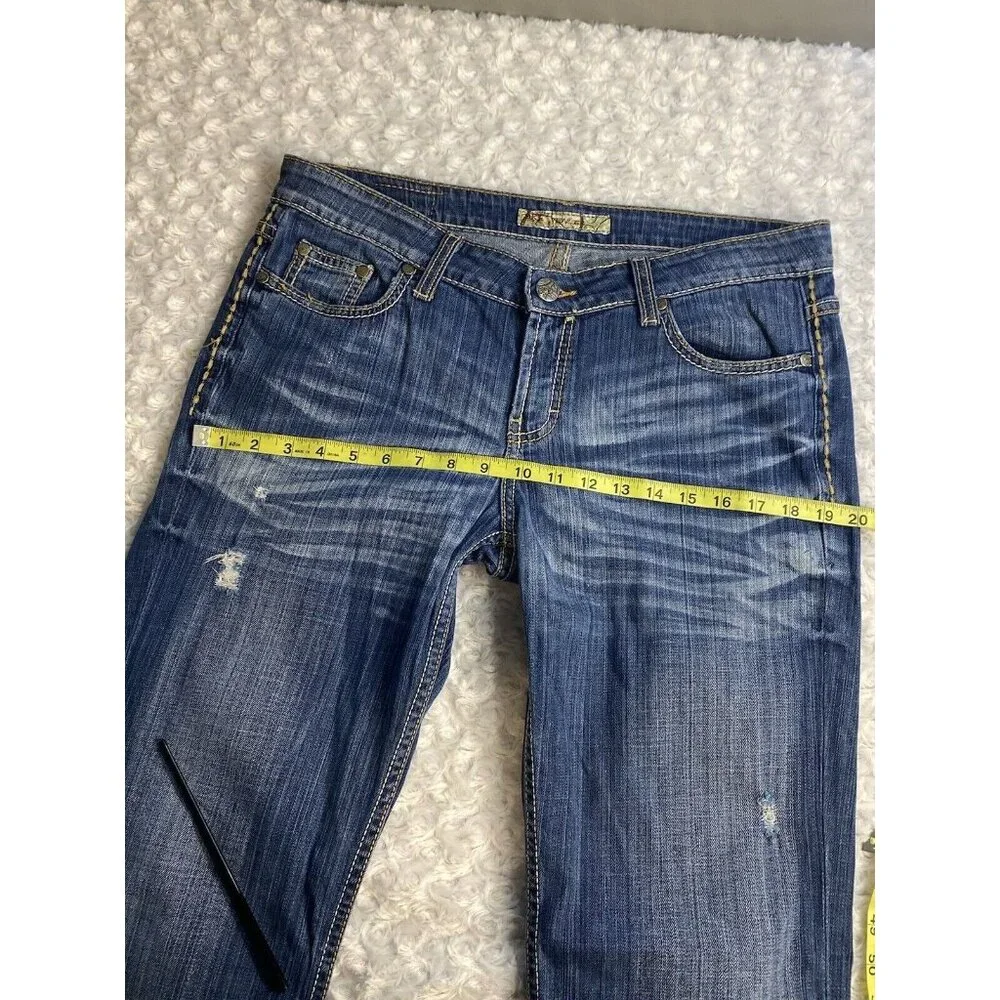 BKE Jeans Tenley Distressed Bootcut Stretch Western WOMENS 30 X 31 1/2 - Picture 10 of 15